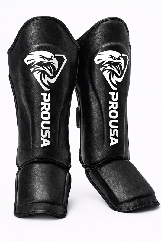 PROUSA Elite Strike Leather Shin Guards