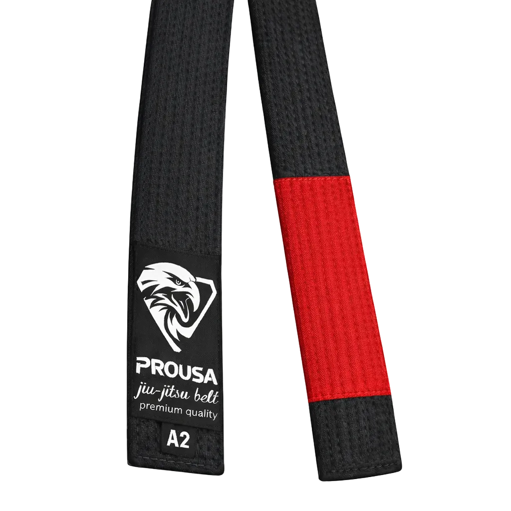 PROUSA black Brazilian jiu jitsu belt expert rank belt for training and competition