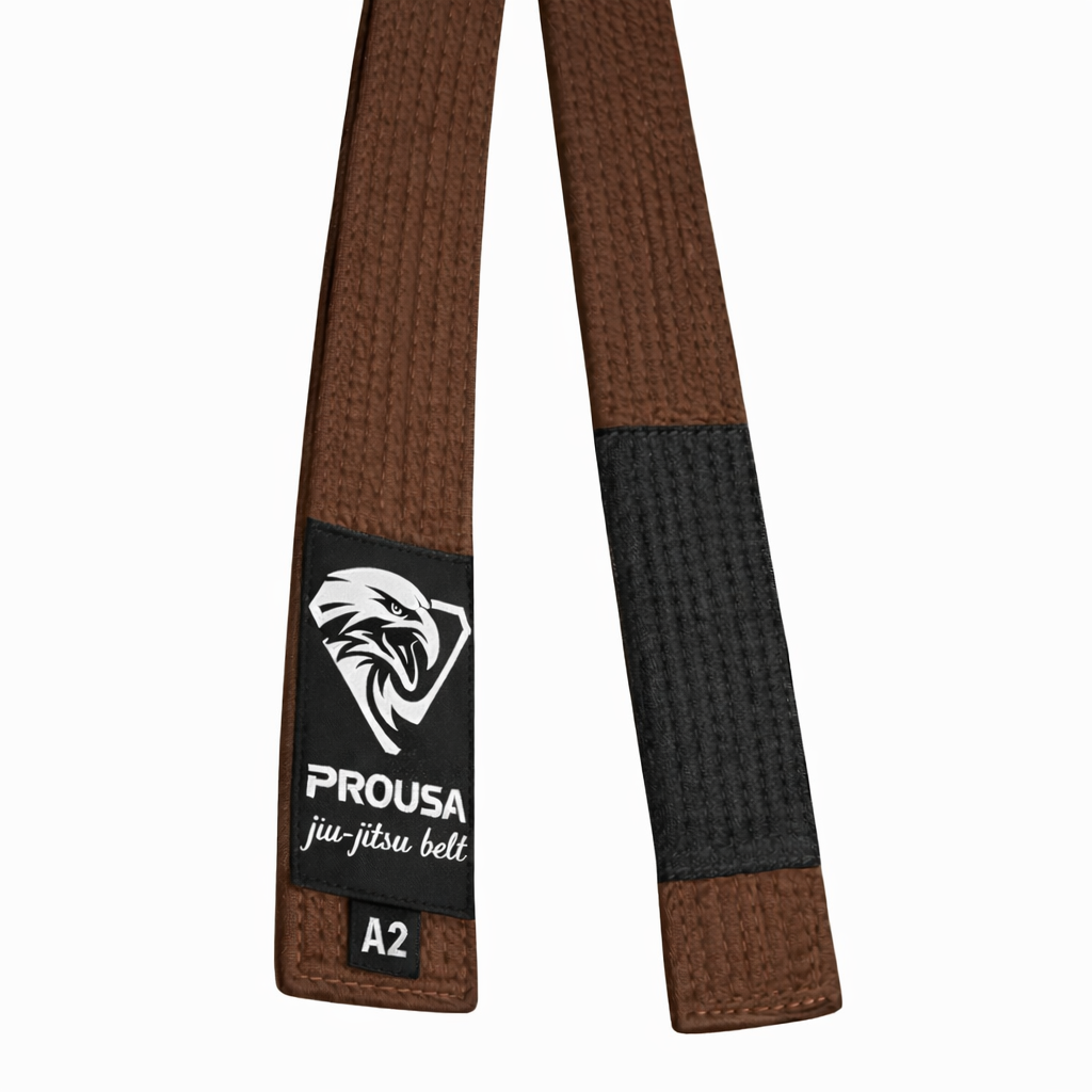 PROUSA Brown BJJ Belt – Durable Brazilian Jiu Jitsu Rank Belt for Training and Competition