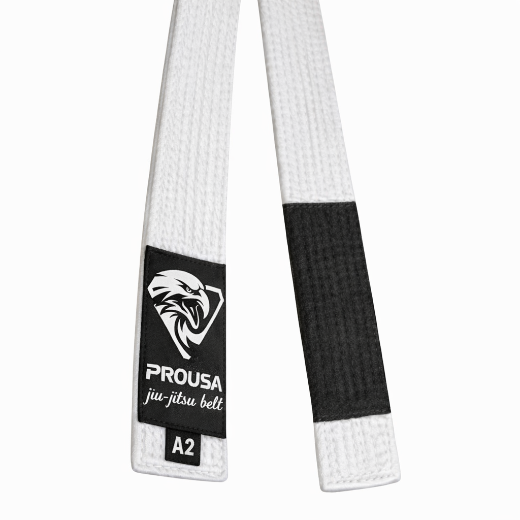 PROUSA White BJJ Belt – Beginner Brazilian Jiu Jitsu Rank Belt for Training and Competition