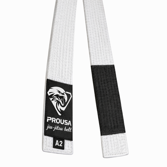 PROUSA White BJJ Belt – Beginner Brazilian Jiu Jitsu Rank Belt for Training and Competition